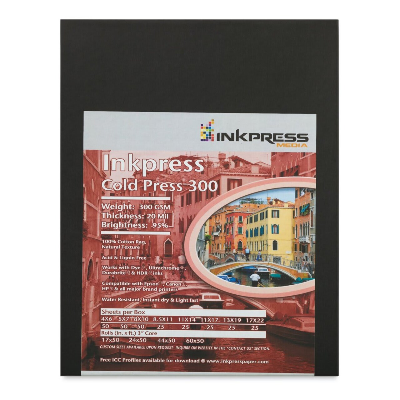 Inkpress Cold Press 300 Paper - 13" x 19", 300 gsm, 25 Sheets